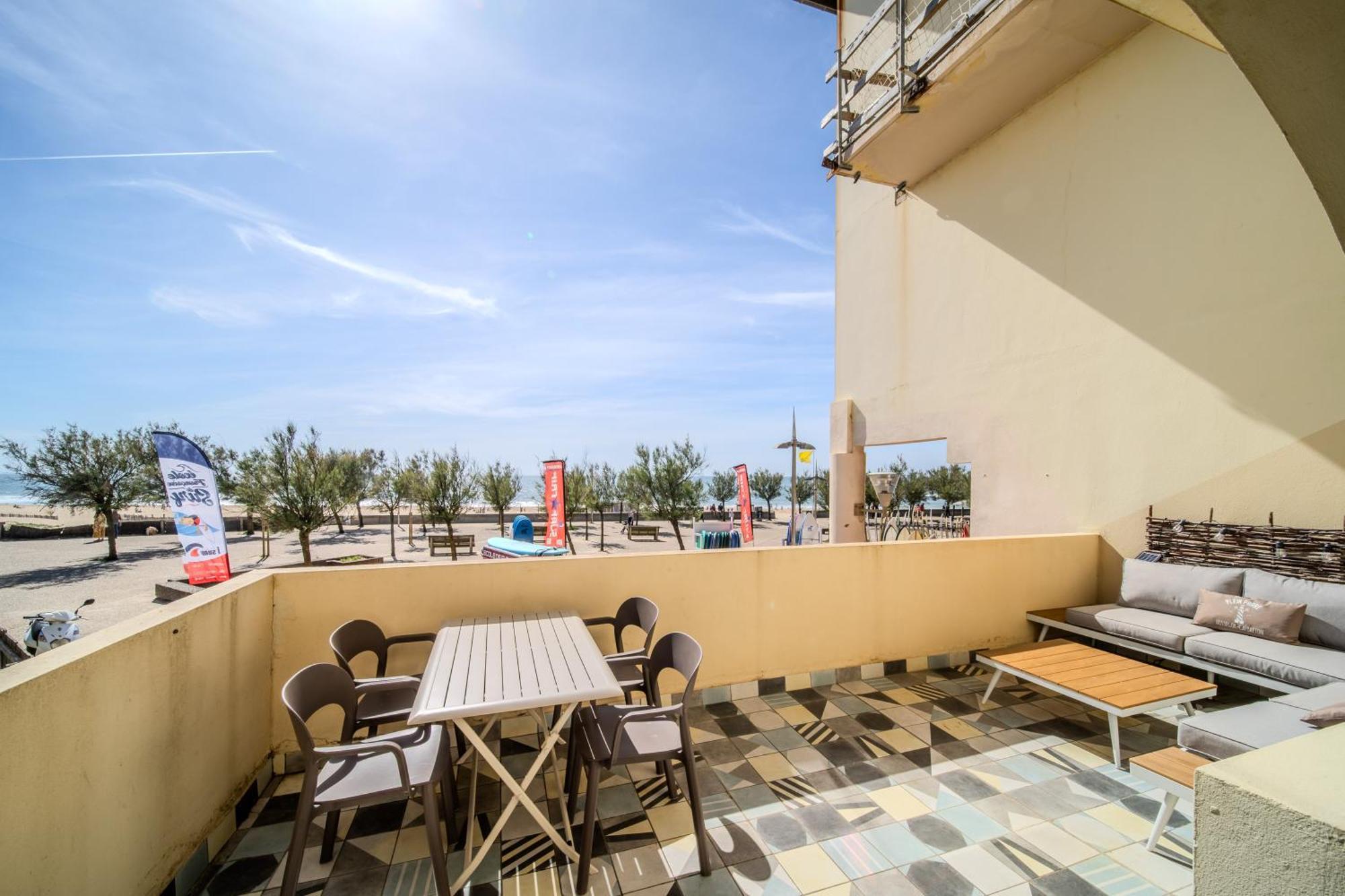 La Dune D'Or - Vue Mer, Studio Face A La Plage Avec Terrasse Soorts-Hossegor Exterior foto